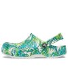 Crocs 4 Printing Outdoor Flat Heel Beach Sports Witgroene Sandalen “Witgroen” 206230-1C8