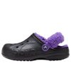 Crocs Baya gevoerde Fuzz Strap klompen “Zwart Paars” 20663309V