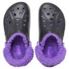 Crocs Baya gevoerde Fuzz Strap klompen “Zwart Paars” 20663309V