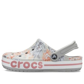 Crocs Bayaband Beach lichtgrijze bloemen sandalen 206232-0GN