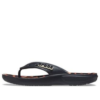 Crocs Classic Animal Flip-Flops Unisex Leopard print “Black Leopard” 207872-0CU