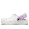 Crocs Classic Baya gevoerde Fuzz-Strap Clog “White Lila” 206633-577