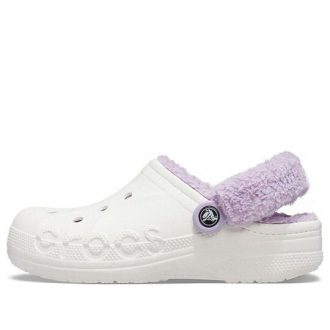 Crocs Classic Baya gevoerde Fuzz-Strap Clog “White Lila” 206633-577