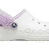 Crocs Classic Baya gevoerde Fuzz-Strap Clog “White Lila” 206633-577