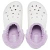 Crocs Classic Baya gevoerde Fuzz-Strap Clog “White Lila” 206633-577