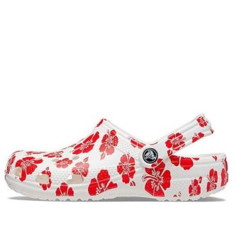 Crocs Classic Beach Sandalen Unisex Rood Wit 207849-1AZ