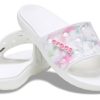Crocs Classic Bleach Dye Slides “Wit Roze” 207411-94S