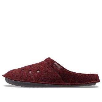 Crocs Classic Casual Thicken Stay Warm Unisex Wijnrode Pantoffels 203600-60U