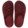 Crocs Classic Casual Thicken Stay Warm Unisex Wijnrode Pantoffels 203600-60U