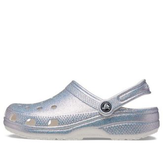 Crocs Classic Casual Unisex Metallic Zilver Roze Sandalen 207551-90H