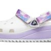 Crocs Classic Casual Unisex Wit Paarse Sandalen “Wit Paars” 207772-577