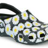 Crocs Classic clo daisy Full Print Sandalen Unisex Zwart 206375-0ZI