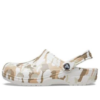 Crocs Classic Clog Camouflage Print Strandsandalen Wit Camouflage Unisex 206454-94S