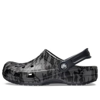 Crocs Classic Clog Camouflage Print Strandsandalen Zwart Unisex 206454-001