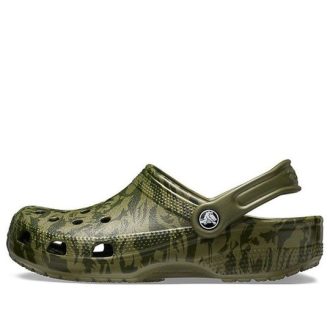 Crocs Classic Clog Camouflage Printing Beach Army Green Sandalen 206454-309