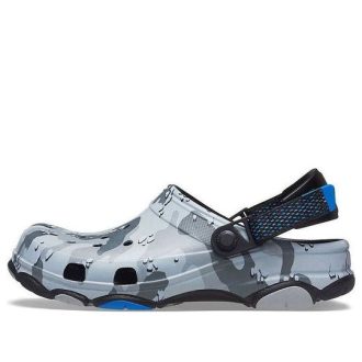 Crocs Classic Clog Desert Camouflage Outdoor Beach Unisex Zwart Grijze Sandalen 207305-097