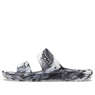 Crocs Classic Clog Marble Beach Sportpantoffels Unisex Wit Zwart 207701-103