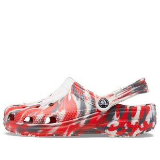 Crocs Classic Clog Marble Beach Sports Unisex Rood Wit Sandalen “Rood Wit” 206867-884