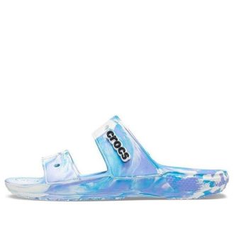 Crocs Classic Clog Marble Beach Unisex Wit Blauwe Pantoffels “Wit Blauw” 207701-1FK