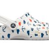 Crocs Classic Clog Printing Sandalen Wit Blauw 206053-94S