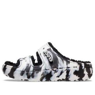 Crocs Classic Cozzzy Marbled Sandalen “Zwart Wit” 207907
