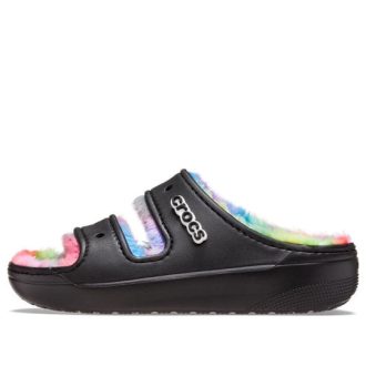Crocs Classic Cozzzy Spray Dye Sandalen “Zwart Multi” 208046-0C4