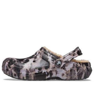 Crocs Classic Gevoerde Bleach Dye Clogs “Zwart Wit Beige” 207299-001