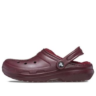 Crocs Classic gevoerde klompen “Dark Cherry” 203591-6WD