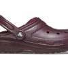 Crocs Classic gevoerde klompen “Dark Cherry” 203591-6WD