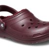 Crocs Classic gevoerde klompen “Dark Cherry” 203591-6WD