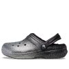 Crocs Classic Glittergevoerde Klompen “Zwart Zilver” 205842-067