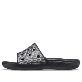 Crocs Classic Logo Motion Slides “Zwart Wit” 206124-066