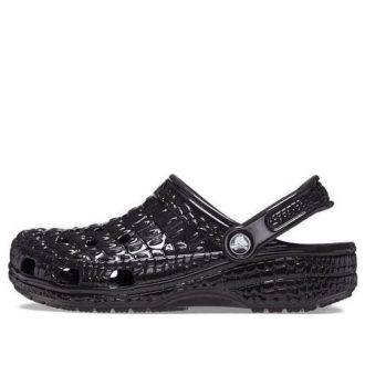 Crocs Classic Metallic Crocskin Clogs “Zwart” 209093-040