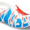 Crocs Classic Pattern Slijtvaste Antislip Sport Unisex Wit Blauw Rood Sandalen “Wit Blauw Rood” 205453-928