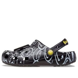 Crocs Classic Smiley World Clogs “Zwart Wit” 207971-0C4