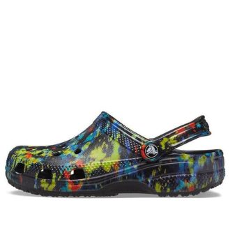 Crocs Classic Tie Dye Pattern Crocs Beach Unisex Denim Blue Sandalen 205453-4SW