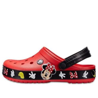 Crocs Crocband Cartoon Mickey Mouse slijtvaste unisex rood-zwarte sandalen “Red Black” 204936-90H