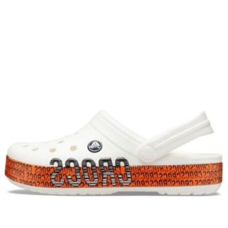 Crocs Crocband Logo Motion Clog Unisex Wit Oranje Sandalen “Wit Oranje” 206381-127