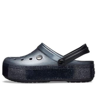 Crocs Crocband Platform Metallic Clogs “Zwart” 205912-002
