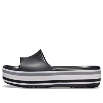 Crocs Crocband Platform Slides “Zwart Grijs Wit” 205693-001