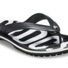 Crocs Crocband Printed Flip-Flops Zwart Wit 205943-066