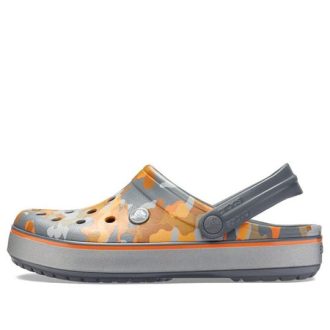 Crocs Crocband Printed Sandalen Zwart Oranje Camouflage “Zwart Oranje” 205834-02Q