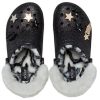 Crocs Disco Classic gevoerde disco glitterklompen “Zwart Wit” 208075-0ZS