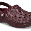Crocs Gevoerde Geometrische Klompen “Dark Cherry” 210069-6WD