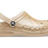 Crocs (GS) Baya gevoerde glitterklompen “Goud” 207656-11S