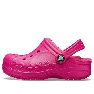 Crocs (GS) Baya gevoerde klompen “Candy Pink” 205977-6X3