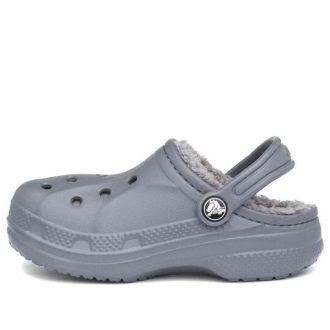 Crocs (GS) Baya gevoerde klompen “Charcoal” 207500-00Q