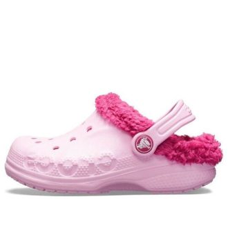 Crocs (GS) Baya gevoerde klompen “Pink Rose” 11745-6CZ
