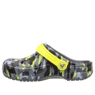 Crocs (GS) Baya Seasonal Graphic Clogs “Grijs Zwart Geel” 205484-0DA