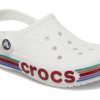Crocs (GS) Bayaband Rainbow Glitter Clogs “Wit Rood” 209731-100
